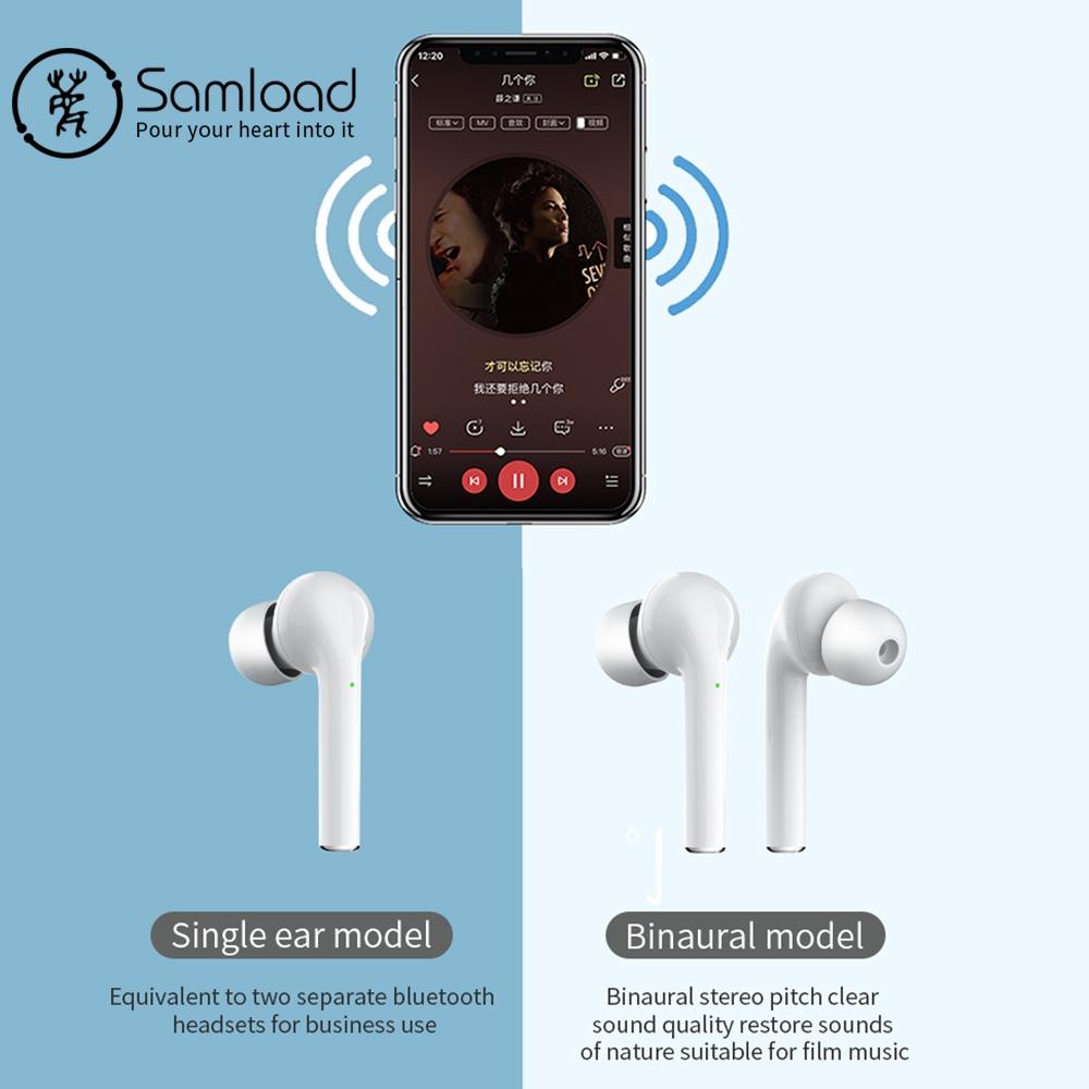 Waterproof Wireless Bluetooth Earbuds with Led Display and Hifi Sound - Black 7