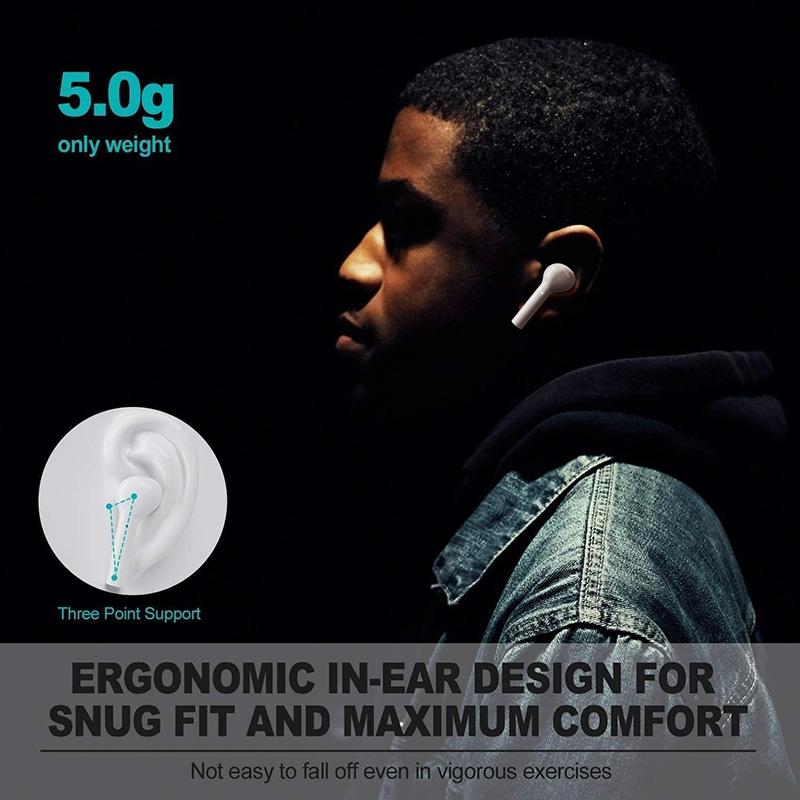 Waterproof Wireless Bluetooth Earbuds with Led Display and Hifi Sound - Black 14