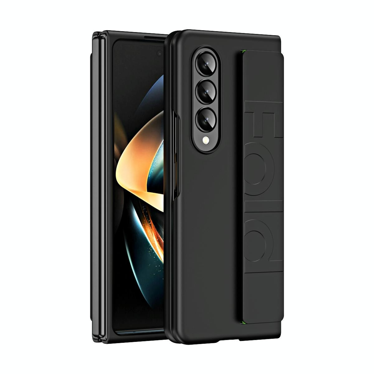 For Samsung Galaxy Z Fold4 5G Shockproof Wristband - Elastic - Black