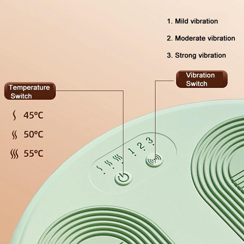 Adjustable 5V Usb Foot Massager Warmer 3 Temp & Vibration Levels - Beige Gray 8