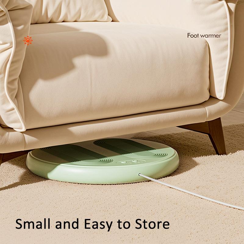 Adjustable 5V Usb Foot Massager Warmer 3 Temp & Vibration Levels - Beige Gray 9