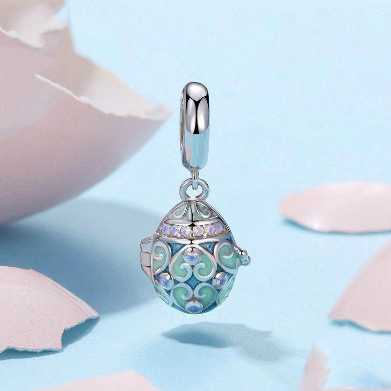 925 Sterling Silver Easter Egg Diy Pendant 4