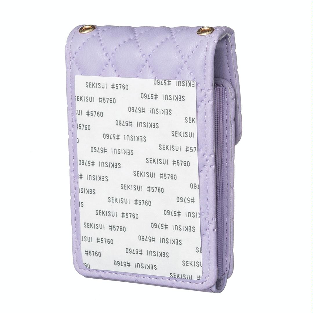 Vertical Card Bag With Metal Buckle For Mobile Phones - Dark Purple 4