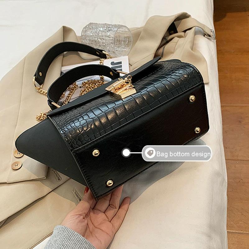 Versatile Vintage Wing Crossbody Bag with Frosted Finish and Chain - Khaki 7