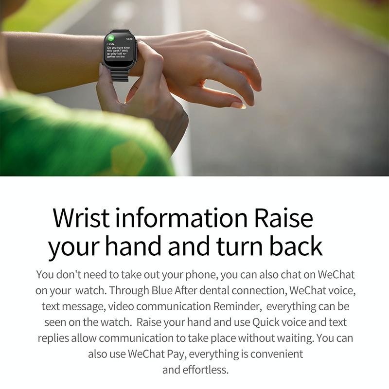 2.01 Inch Bluetooth Call Smart Watch Support Heart Rate / Blood Oxygen - Black 9
