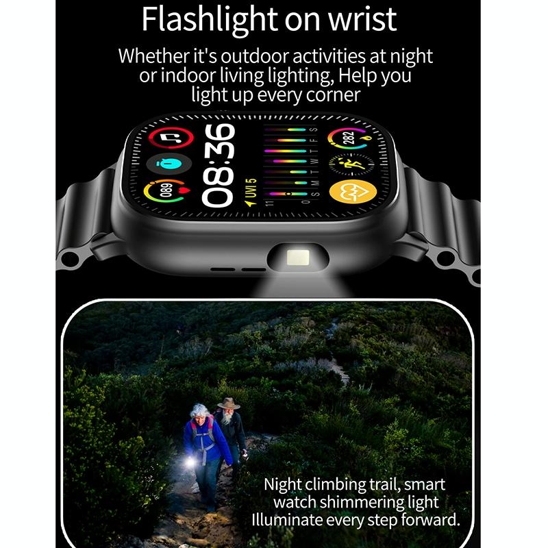 2.01 Inch Bluetooth Call Smart Watch Support Heart Rate / Blood Oxygen - Black 15