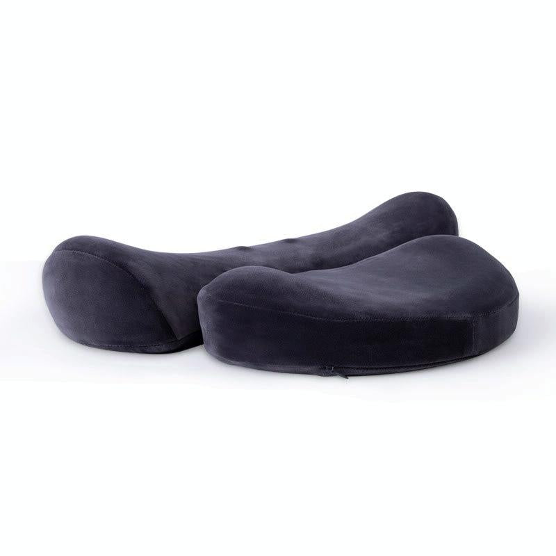 Deep Gray 3D Memory Foam Massage Pillow With Heating