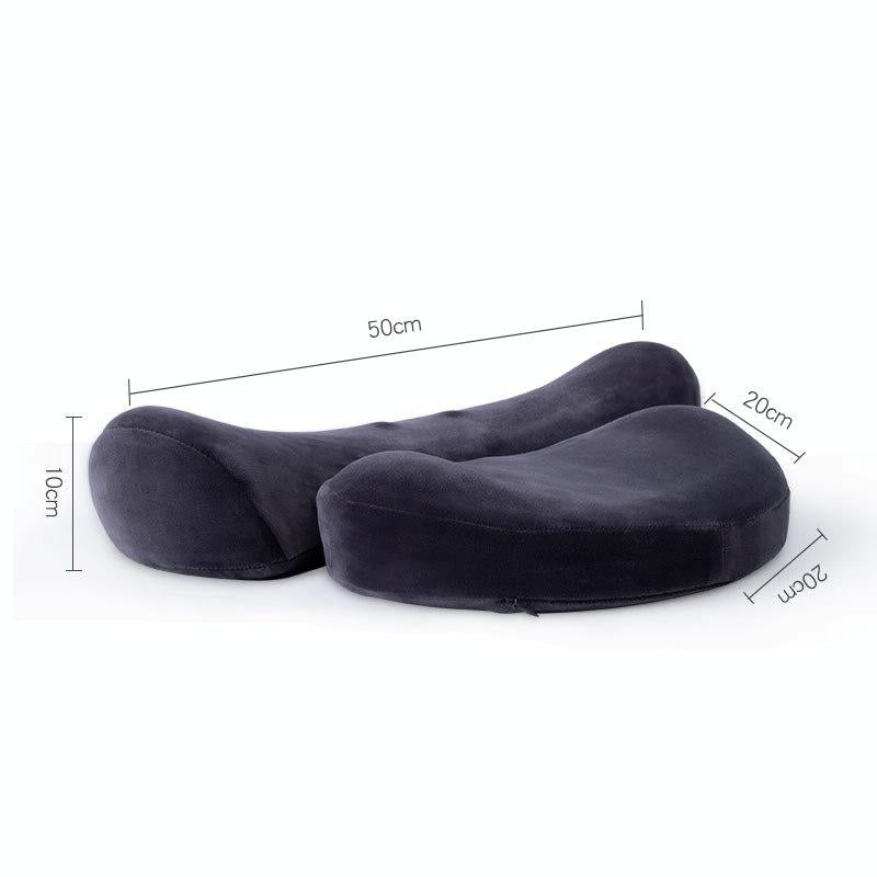 Deep Gray 3D Memory Foam Massage Pillow With Heating 4