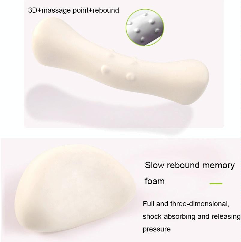 Deep Gray 3D Memory Foam Massage Pillow With Heating 5