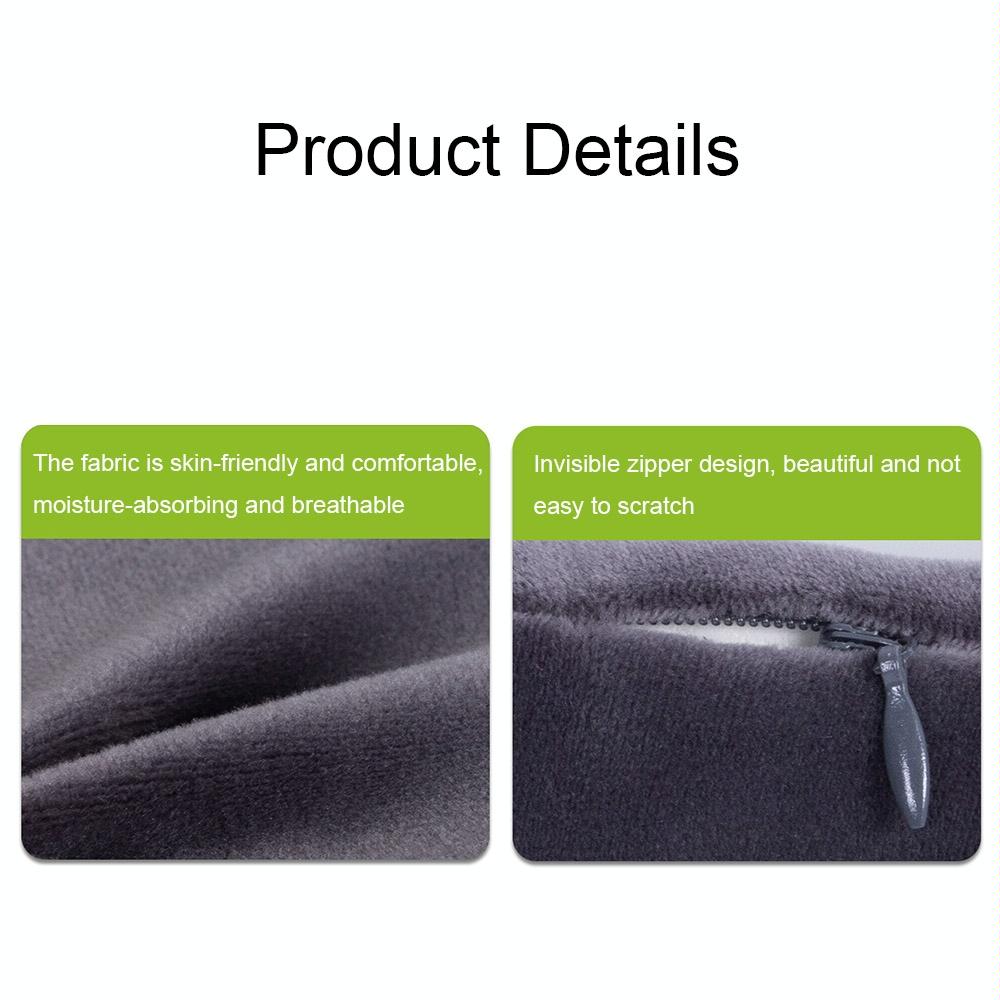 Deep Gray 3D Memory Foam Massage Pillow With Heating 7