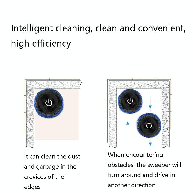 Smart Automatic Sweeping & Mopping Machine - Dry / Wet - Piano Black 6