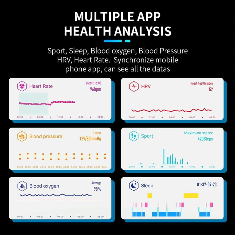 Smart Bracelet With Tft Hd Display Blood Oxygen & Sleep Monitoring - Black 4