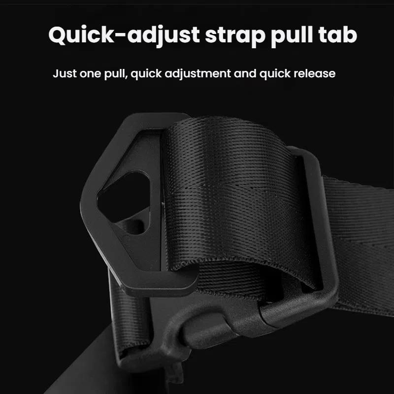 3 Point Strap Men Cycling Chest Bag Anti Sway Design - Black 8