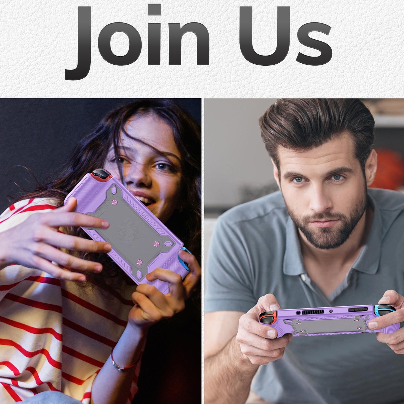 Protective Tpu Pc Case for Nintendo Switch Oled - Lilac 7