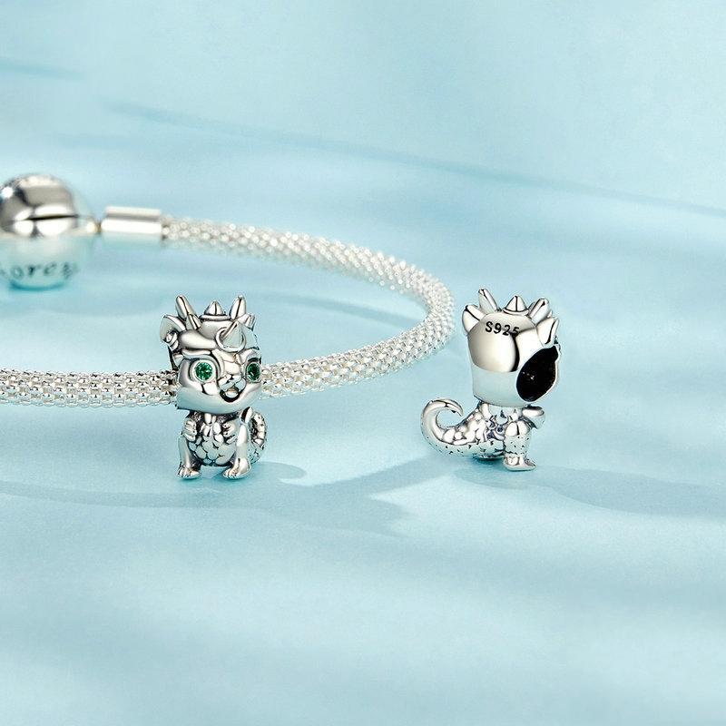 925 Sterling Silver Dragon Diy Beads 3