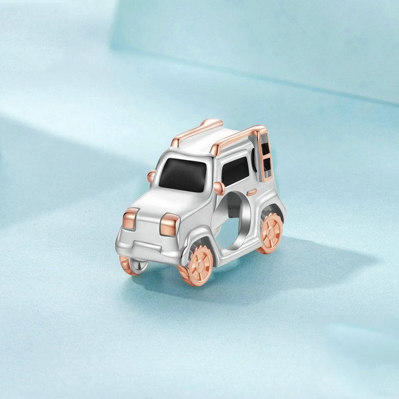 925 Sterling Silver Rose Gold Off Road Diy Beads 3