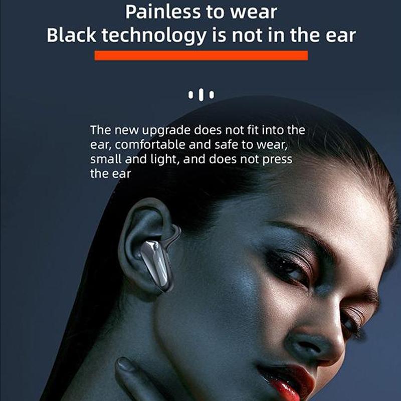 Digital Display Hanging Ear Bone Conduction Bluetooth Headset - Yx02 - Black 6
