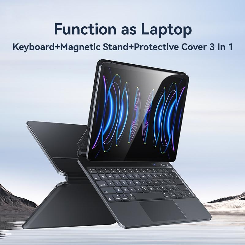 Usams Keyboard Protector With Digital Display - Black - For Ipad Air 2020 / Air 2022 10.9 / Pro 11 3