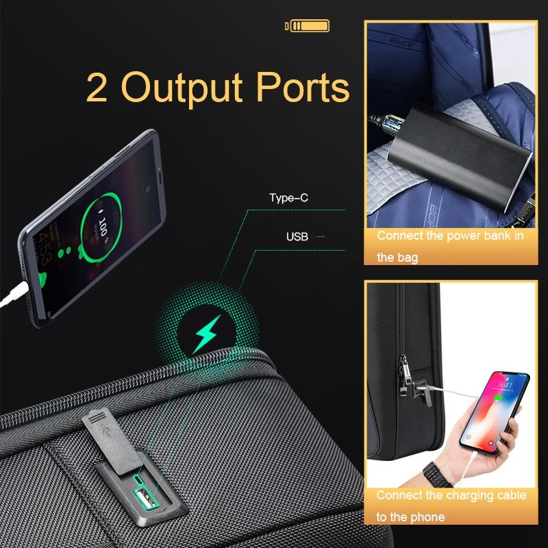 Usb Charging Anti-theft Business Backpack - Black 6