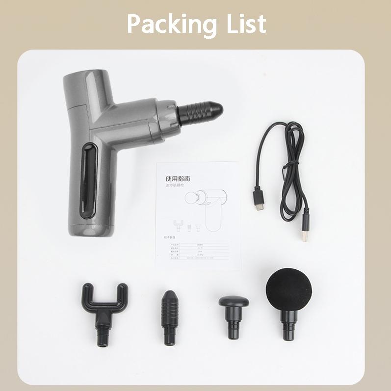 Mini Vibration Massage Gun - Brushless Grey 7