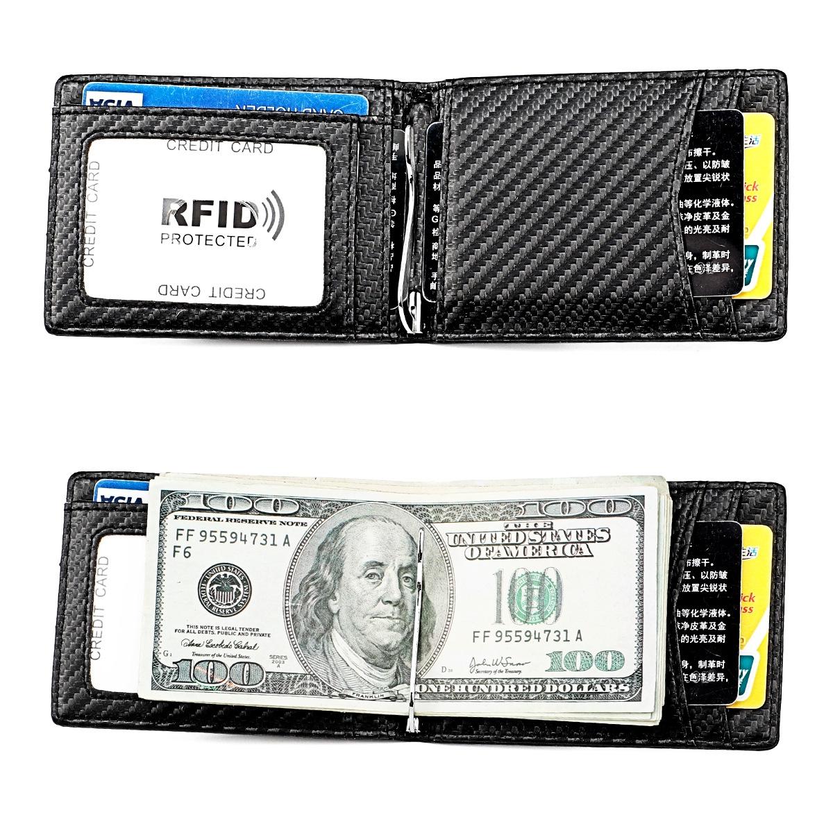 Rfid-blocking Carbon Fiber Men Wallet - Sleek & Secure 5