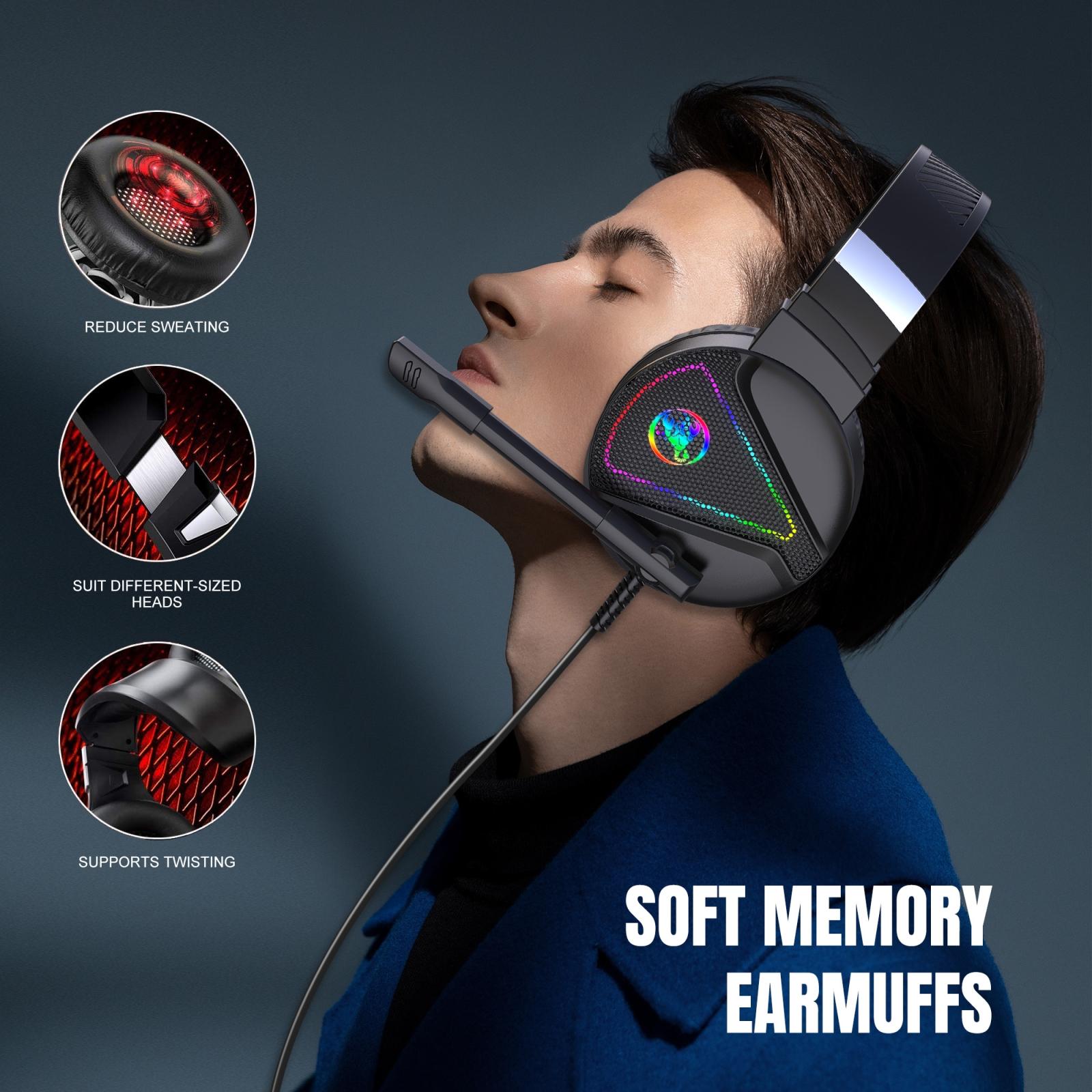 Rgb Stereo Gaming Headset With Mic Black 9