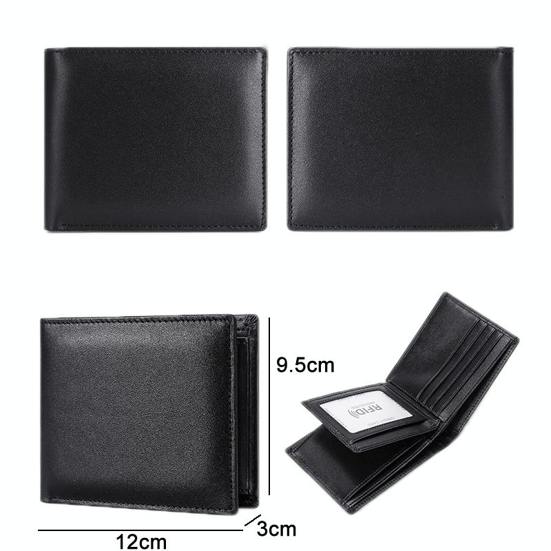 Leather Rfid Blocking Tri-fold Wallet - Brown 4
