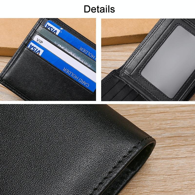 Leather Rfid Blocking Tri-fold Wallet - Brown 5