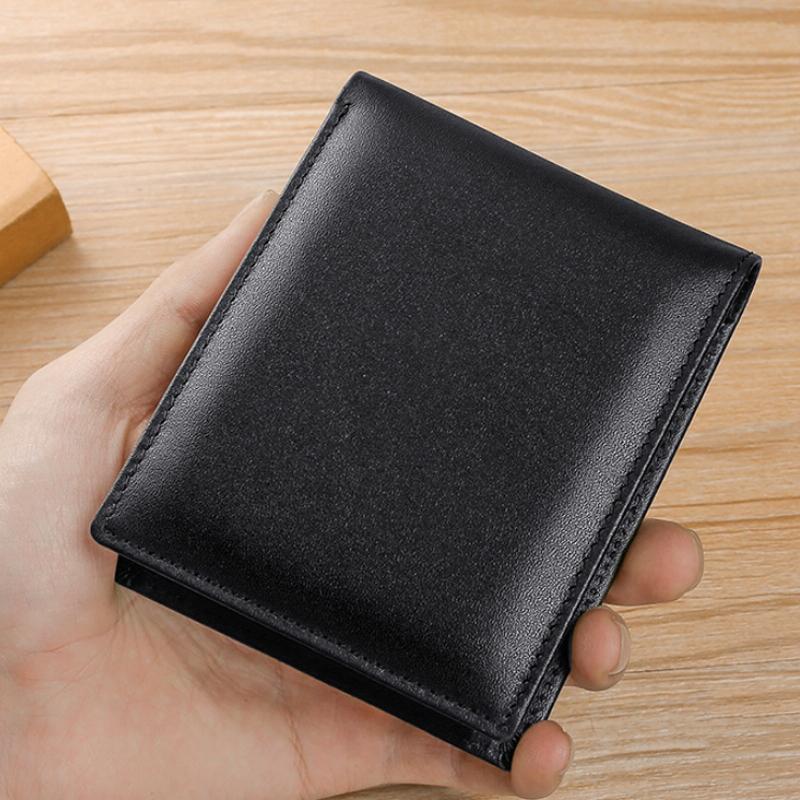 Leather Rfid Blocking Tri-fold Wallet - Brown 7
