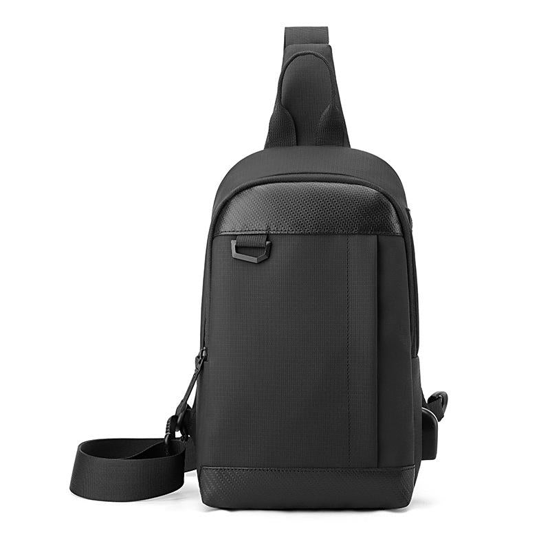 Waterproof Men Chest Bag Multifunctional Shoulder Crossbody For Riding And Casual Use - Black 14