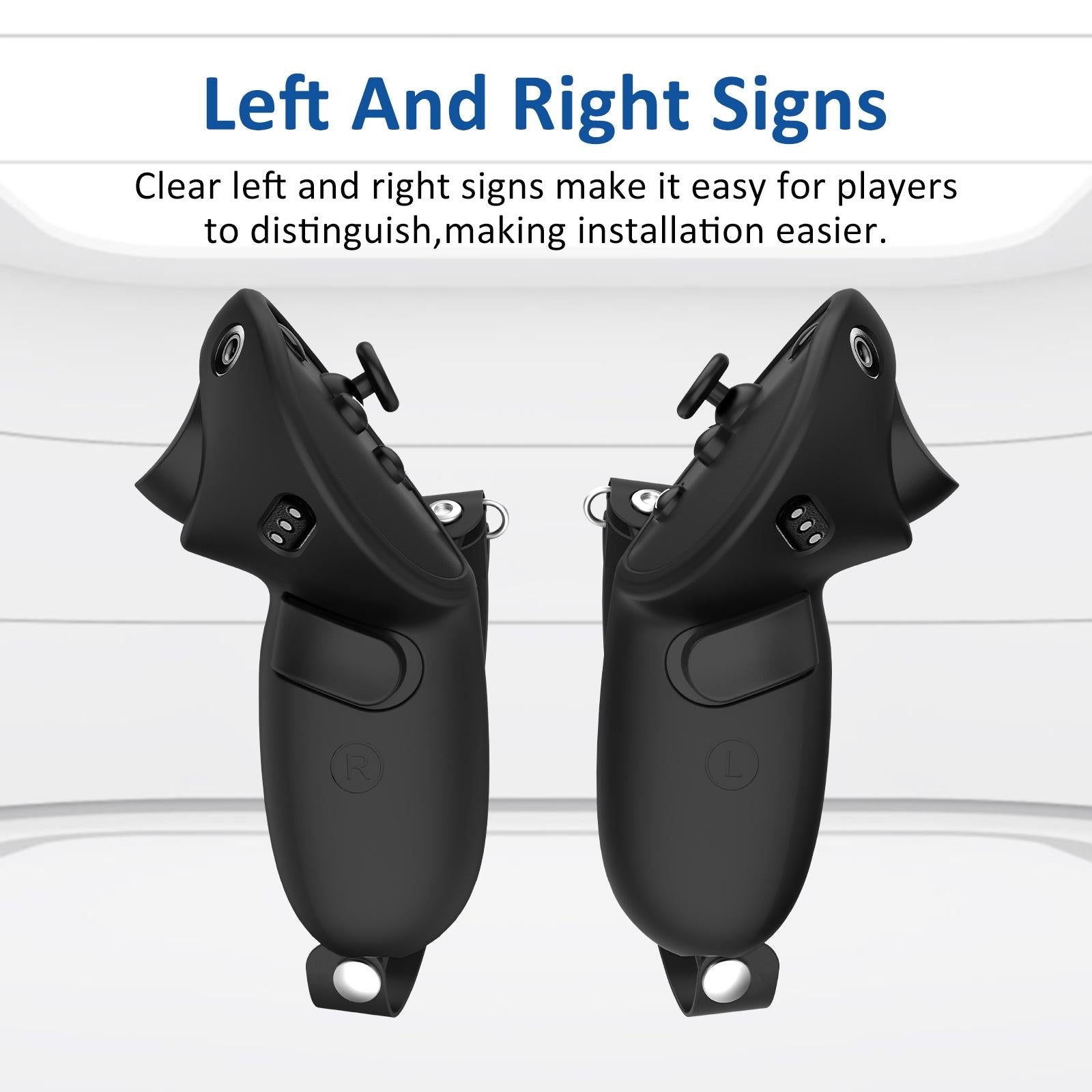 Pair of Silicone Vr Handle Cases for Meta Quest Pro - Black 5