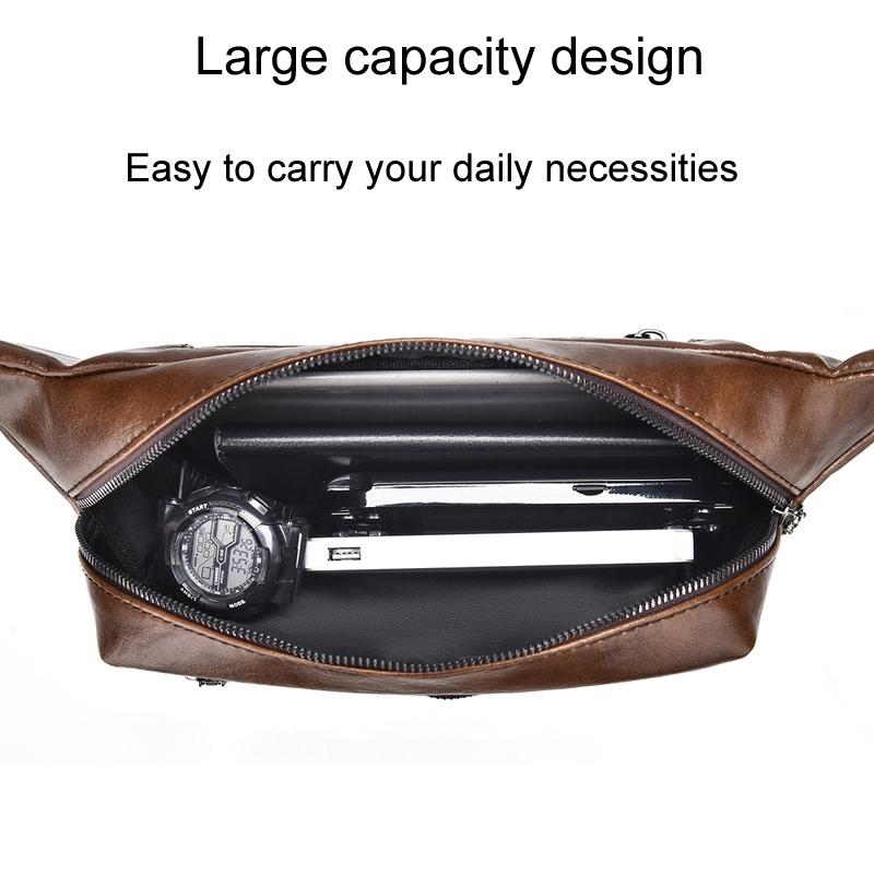 Large Capacity Waterproof Sports Waist Pack For Men - Black 6