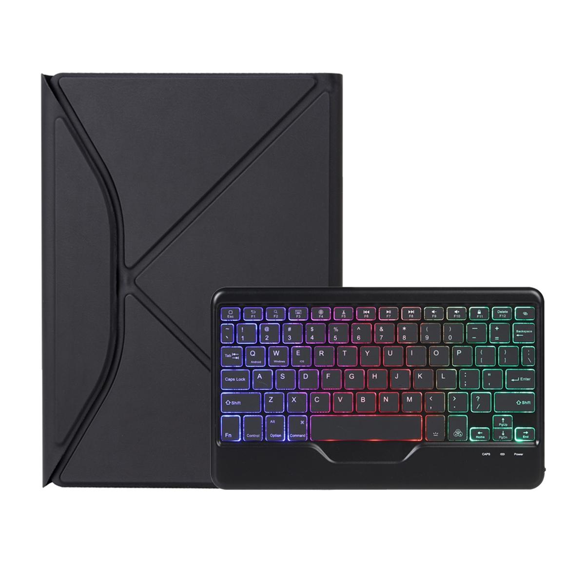Bluetooth Keyboard Leather Tablet Case With Pen Slot And Backlight - Black 3