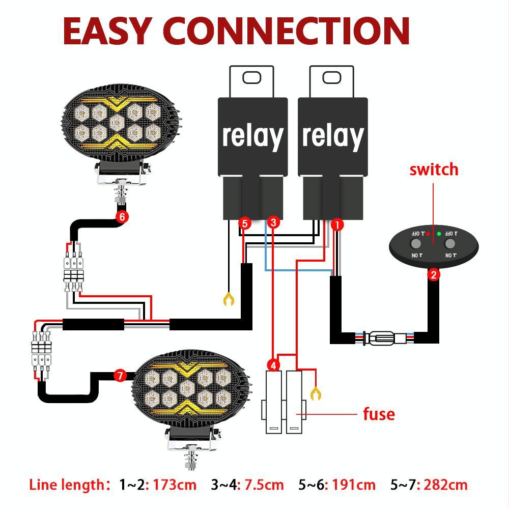 5.5 Inch Elliptical Hybrid Luminous Seagull Angel Eye Car Work Light 4
