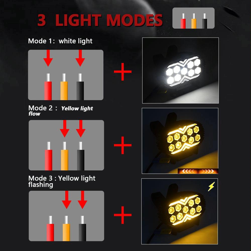 5.5 Inch Elliptical Hybrid Luminous Seagull Angel Eye Car Work Light 7