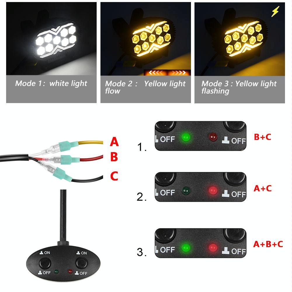 5.5 Inch Elliptical Hybrid Luminous Seagull Angel Eye Car Work Light 8