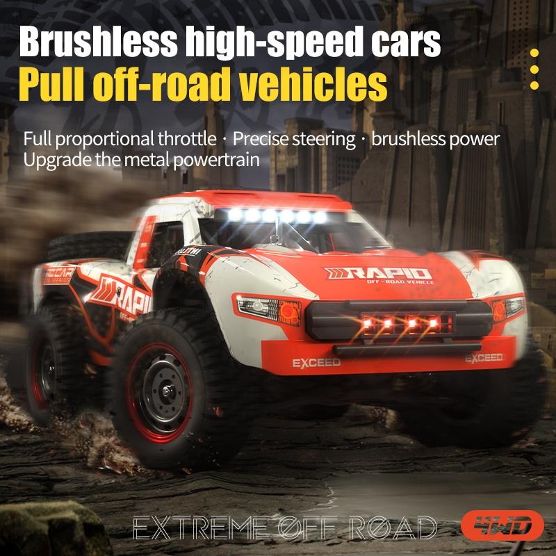 High-speed Brushless 4wd Pickup Rc Car - Orange 5