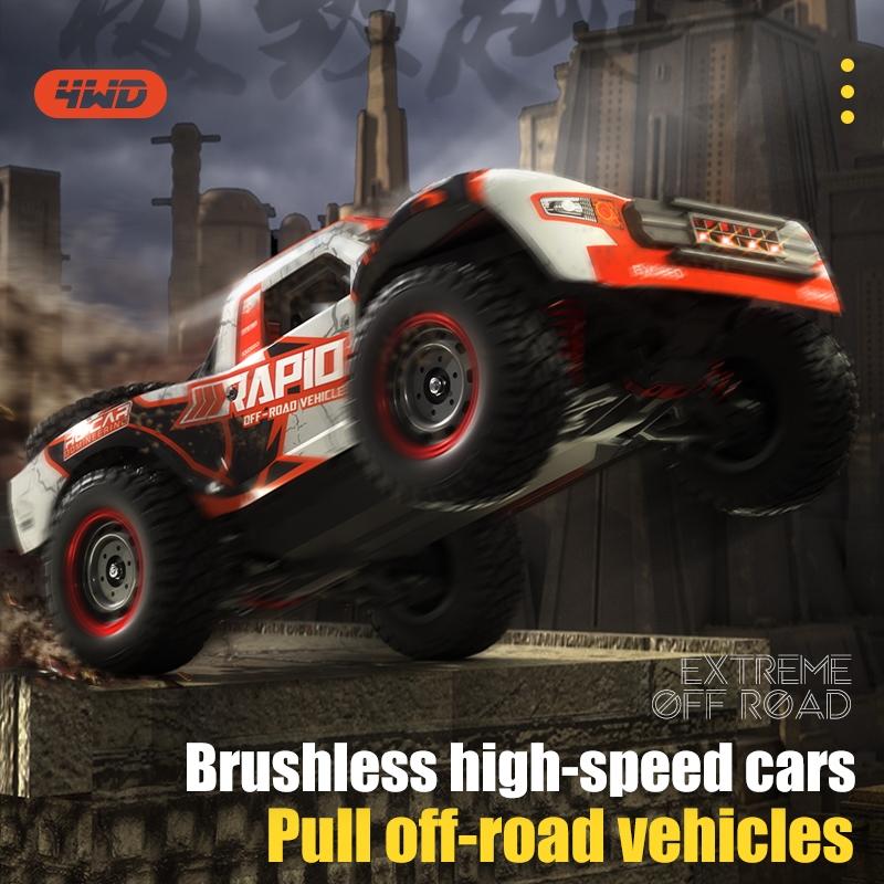 High-speed Brushless 4wd Pickup Rc Car - Orange 6