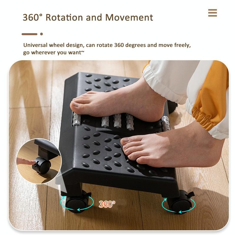 360 Swivel Footrest For Under Desk Black 4