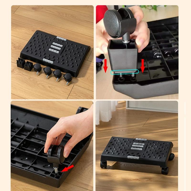 360 Swivel Footrest For Under Desk Black 8