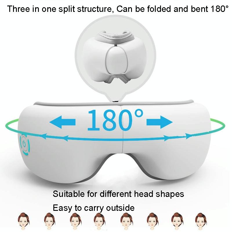 Intelligent Wireless Eye Massager With Vibration & Hot Compress White 5