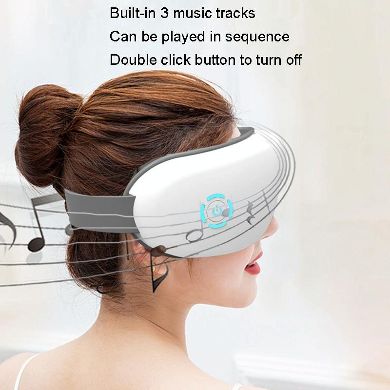 Intelligent Wireless Eye Massager With Vibration & Hot Compress White 9