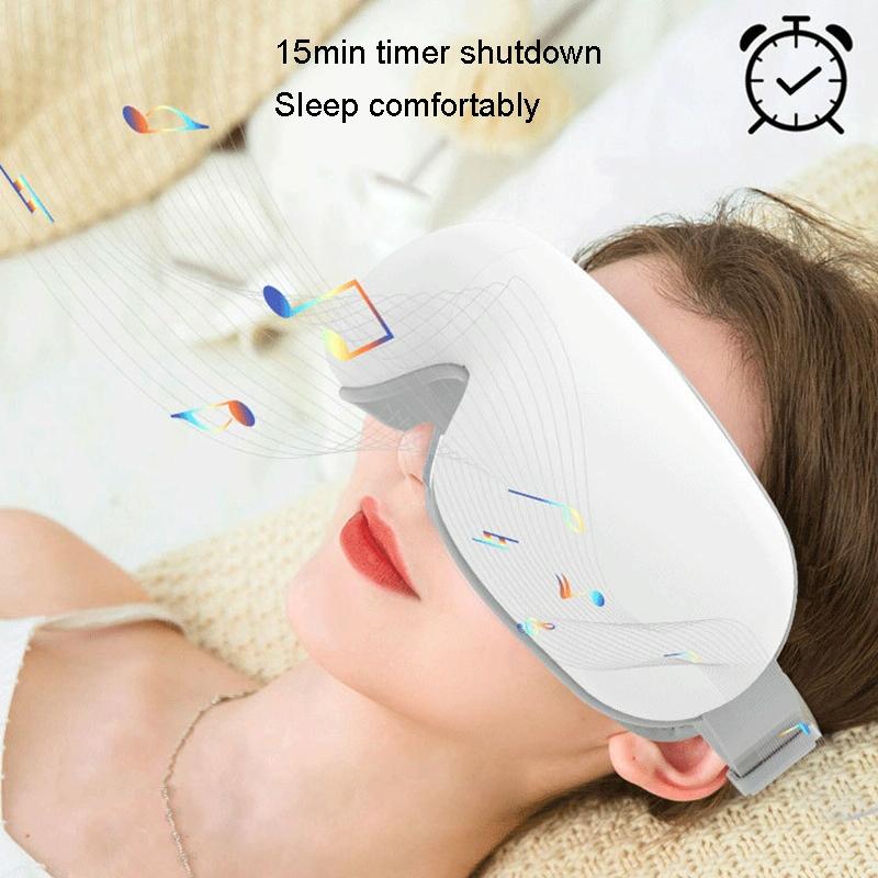 Intelligent Wireless Eye Massager With Vibration & Hot Compress White 10