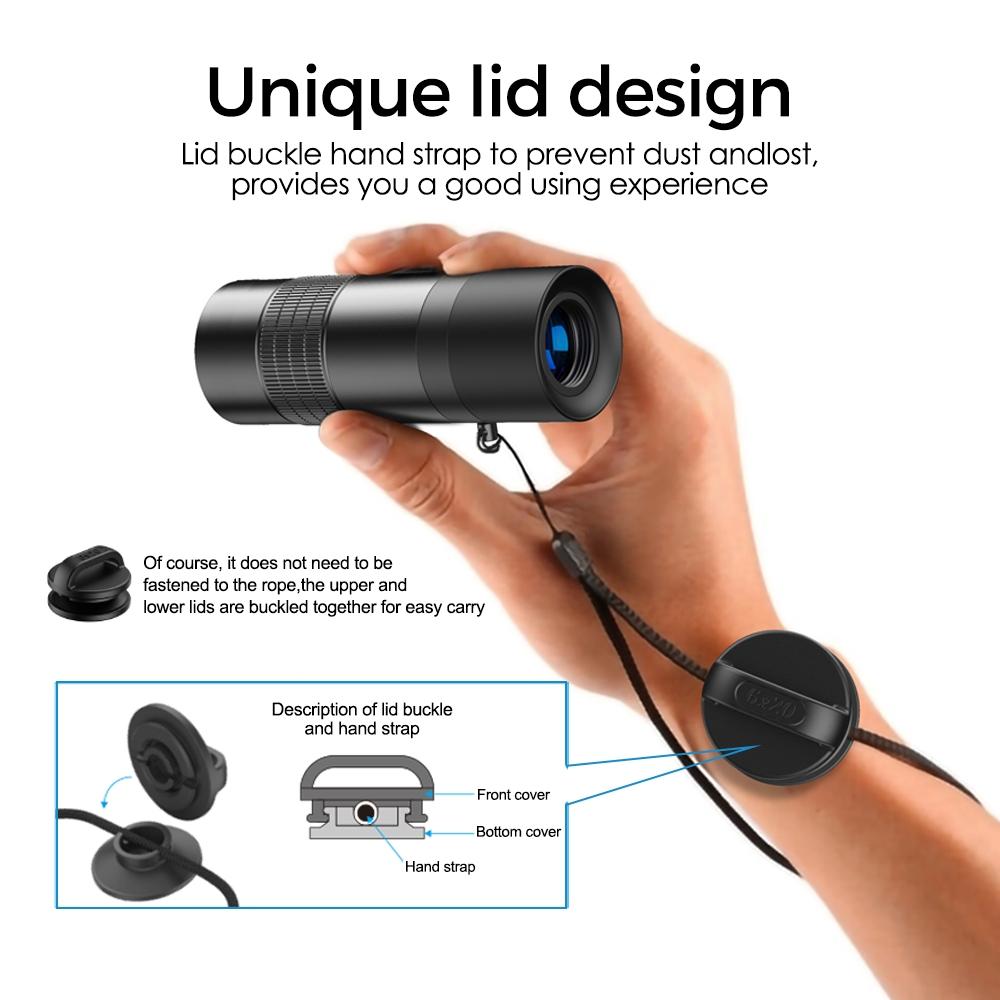 Closest Focus Monocular For Smartphones - 6X Optics Lens - 0.3M - Black 5