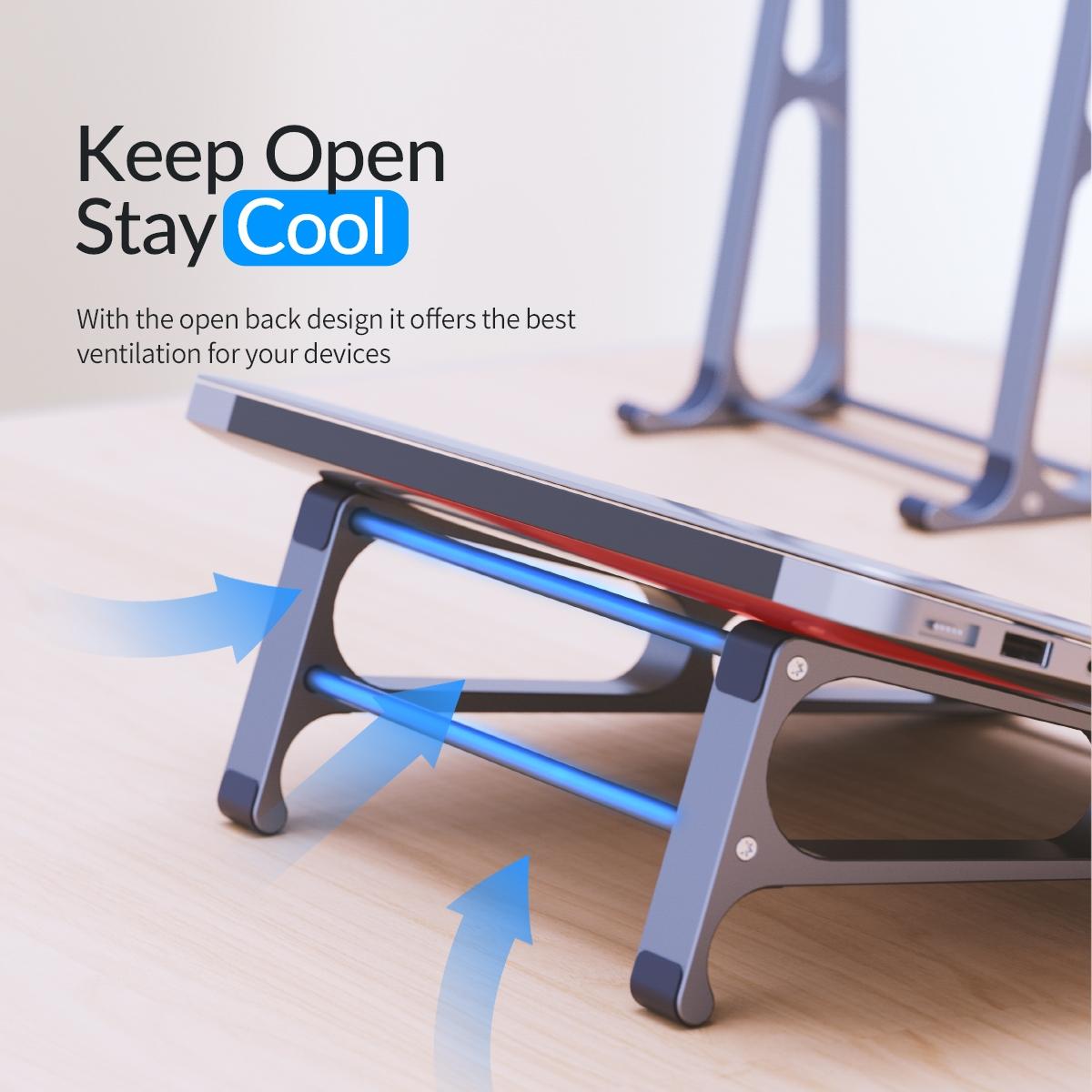 Vertical Laptop Storage Holder - Grey Multi-functional 5