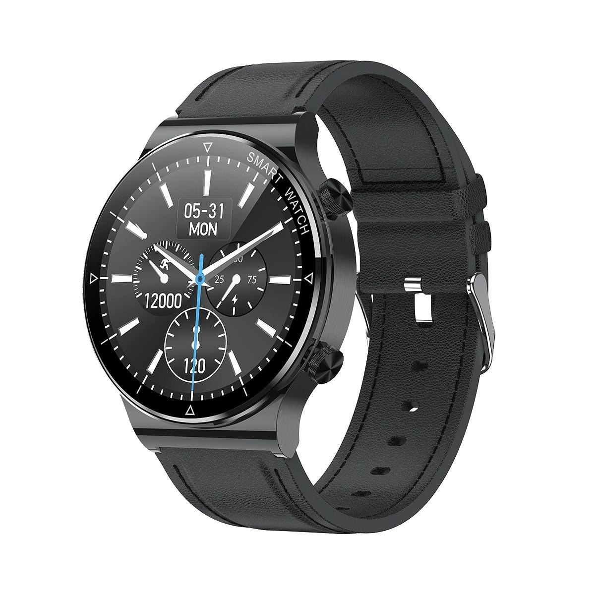 1.32 Inch Heart Rate Sleep Monitoring Smart Watch - Black Silicone 12