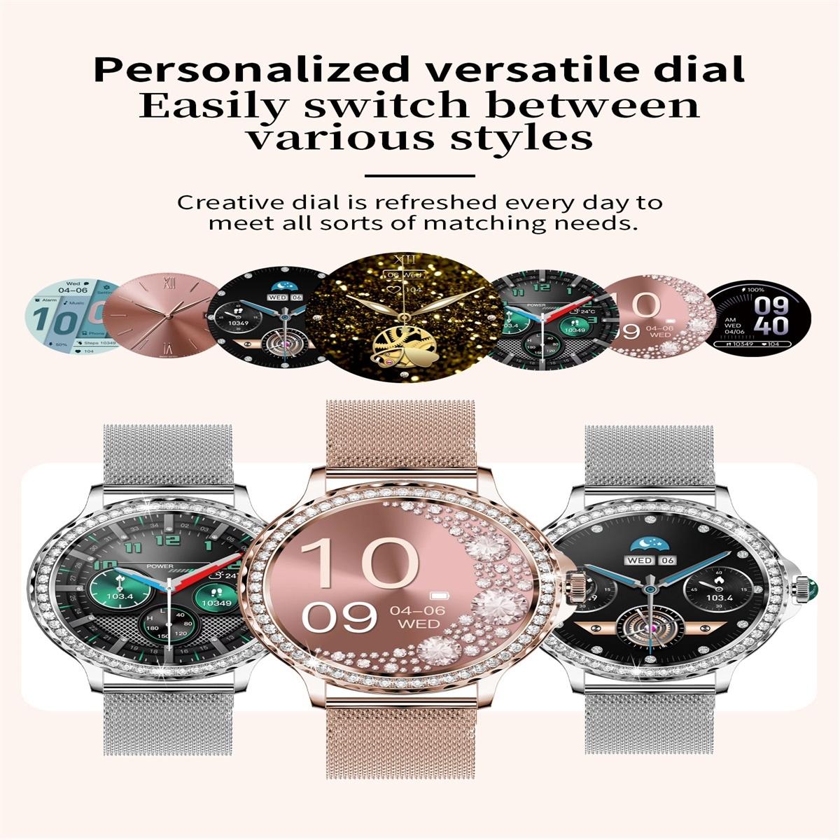 1.3 Inch Ip68 Waterproof Colour Screen Smart Watch Support Heart Rate / Blood Pressure / Blood Oxygen Monitoring - Gold 7