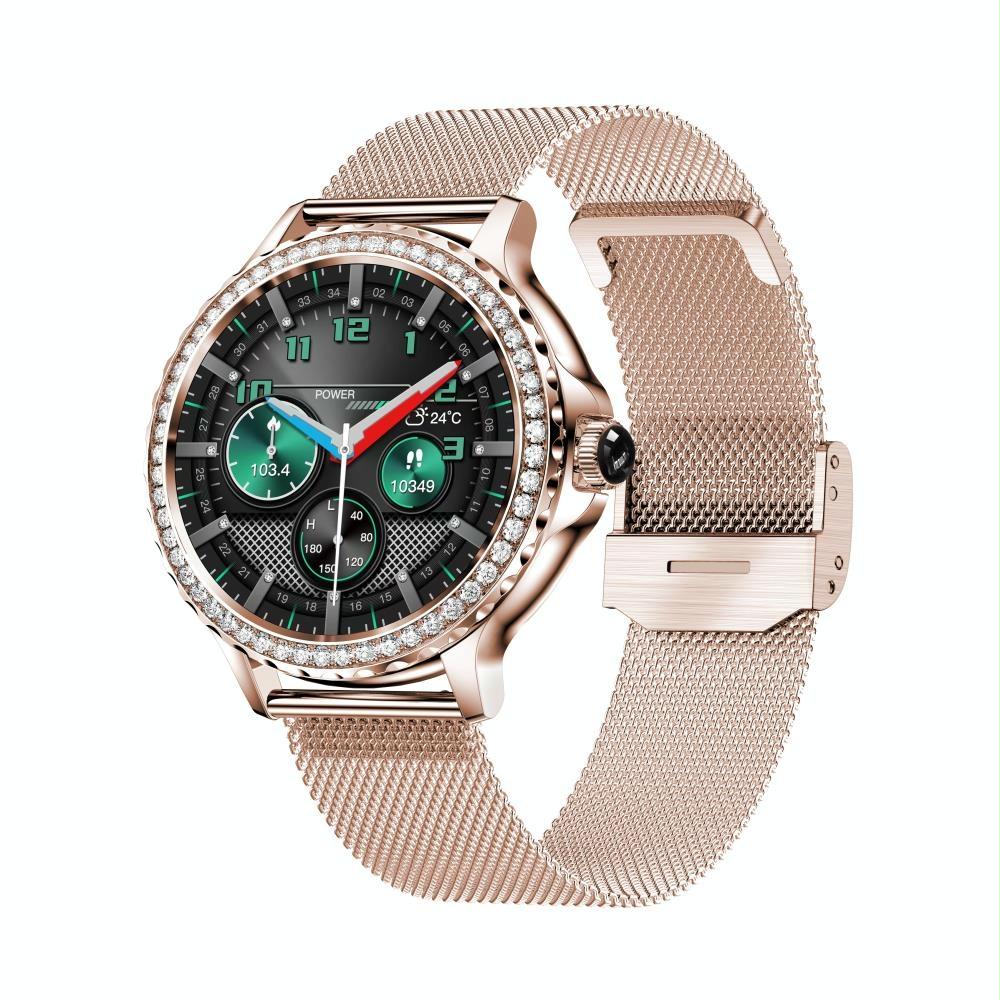 1.3 Inch Ip68 Waterproof Colour Screen Smart Watch Support Heart Rate / Blood Pressure / Blood Oxygen Monitoring - Gold 10