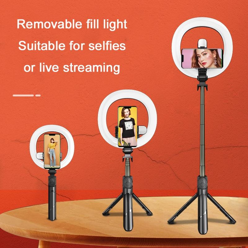 Wireless Led Double Fill Light Selfie Stick with Tripod for Live Streaming 4