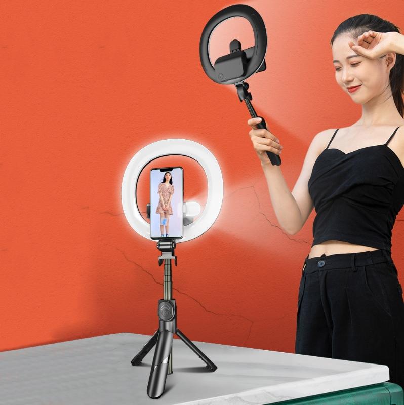 Wireless Led Double Fill Light Selfie Stick with Tripod for Live Streaming 7
